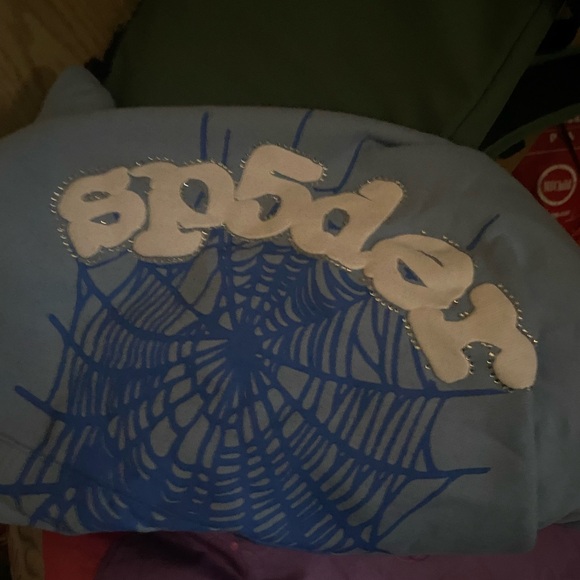 Blue Spider Graphic Hoodie